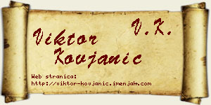 Viktor Kovjanić vizit kartica